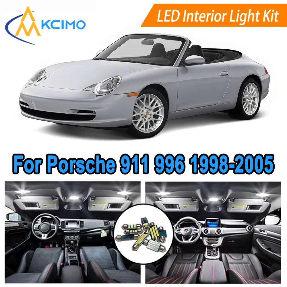 Super Bright 6000K LED Bulbs For Porsche 911 996 Series (1998-2005) Easy Fit Interior Lights Plug and Play Dome Map Lights