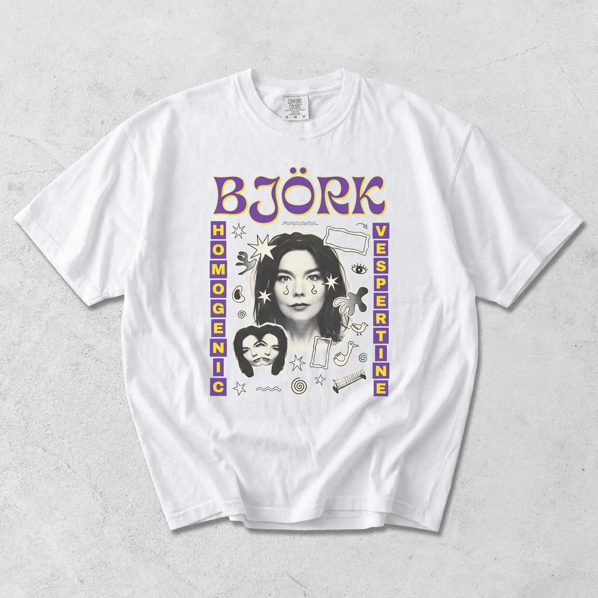 Vintage Washed Bjork 90s T-shirt