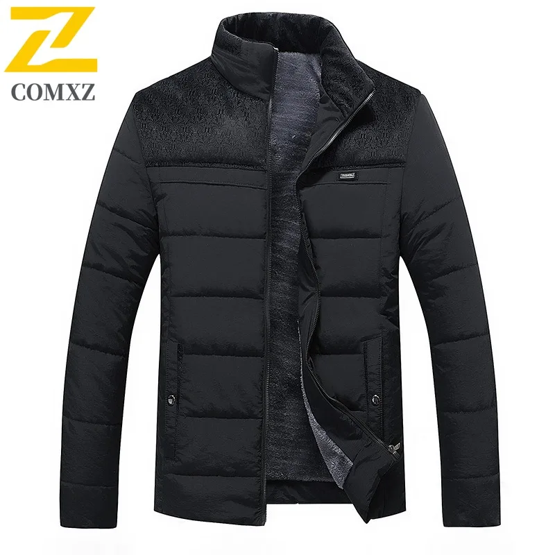 

COMXZ 2025 Men Dad Winter Middle Aged Padded Coat Elderly Thick Cotton Jacket Winter Coat Father Big Size Padded Jacket