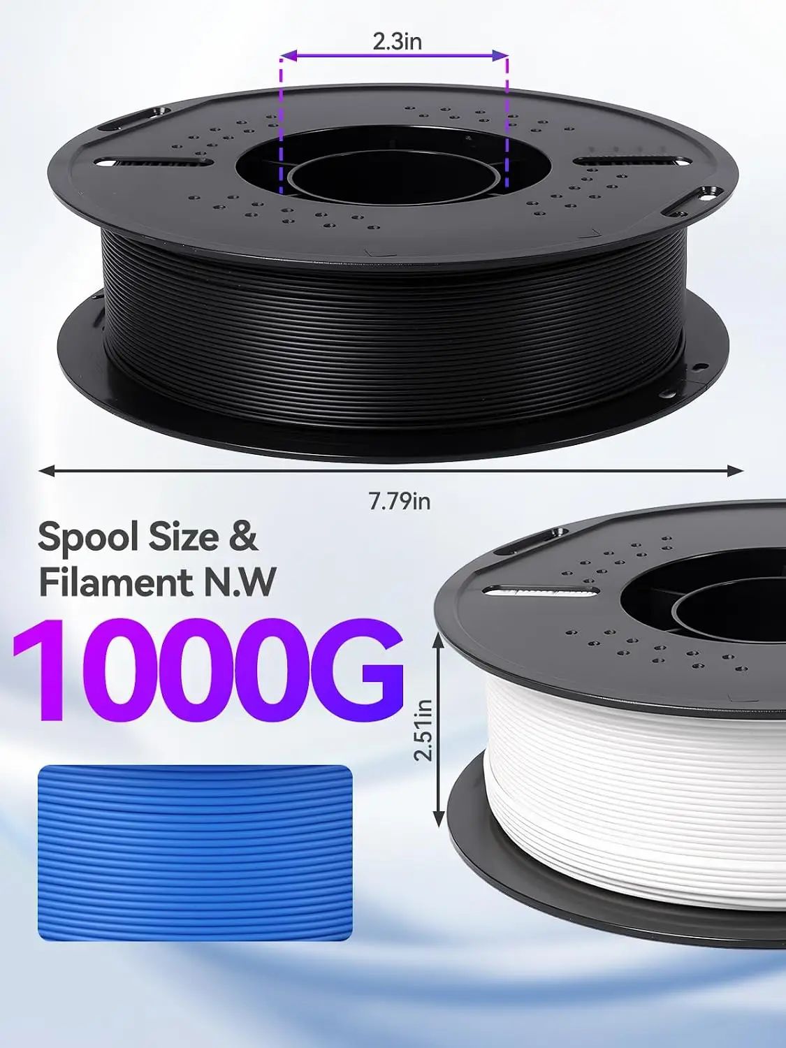^For PLA+ 3D Printer Filament Bundle 10kg, 10 Colors | 1kg Per Spool, 1.75mm 3D Printing Filament, 10 Colors, ±0.02mm Accuracy,
