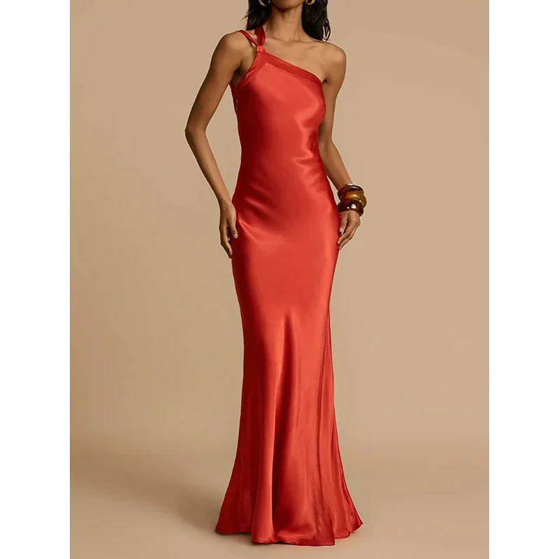 Bonny Chic Diagonal Collar Women Casual Dress Elegant Ladies Sleeveless Party Dress Female Sexy Hollow Out Solid Dresses Vestido