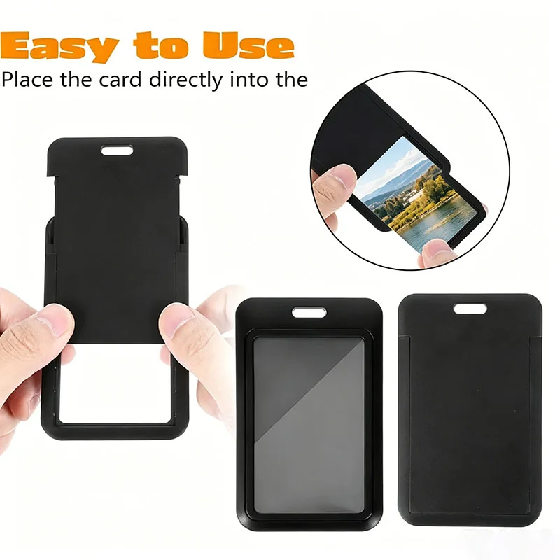 Korean Fashion Photocard Holder Retractable Spring Coil Strap Keychain Card Case Student Bus Credit Card Cover Bag Accessories image 3