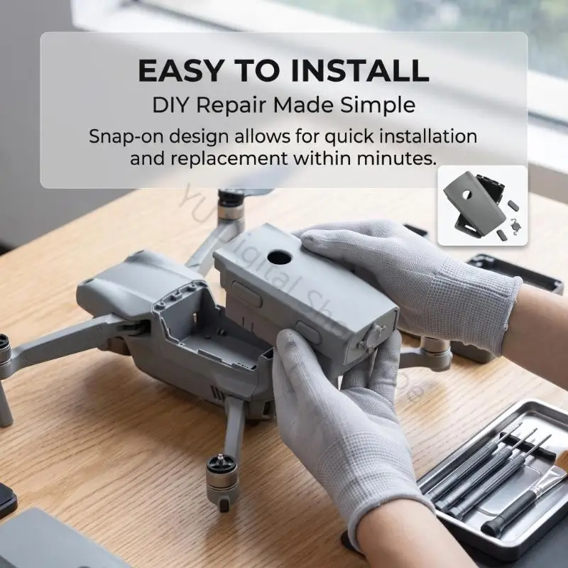 96BA Kunststoff-Ersatzbatteriegehäuse für Modelle der Air 2-Serie, geformtes Schalengehäuse-Set für die Reparatur beschädigter – Detail 4