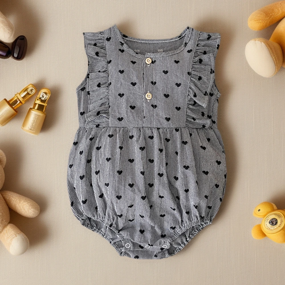 

Sanlutoz Sweet Cute Cotton Baby Girls Bodysuits Sleeveless Princess Summer