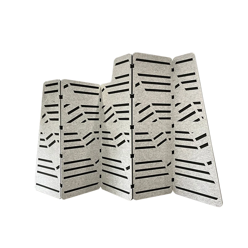 ScreenOfisolution Modern Decorative Acoustic Privacy Screen 100% PET Polyester Engraved Office Partition Soundproof Privacy Scre