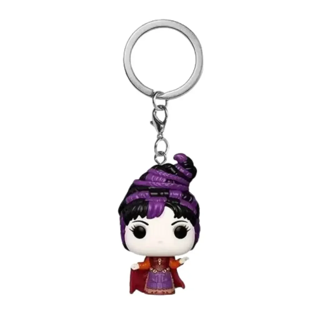 Pocket  Keychain Hocus Pocus Mary Winifred Sarah Sanderson Mad Hatter Model Toys for Children Christmas Gift