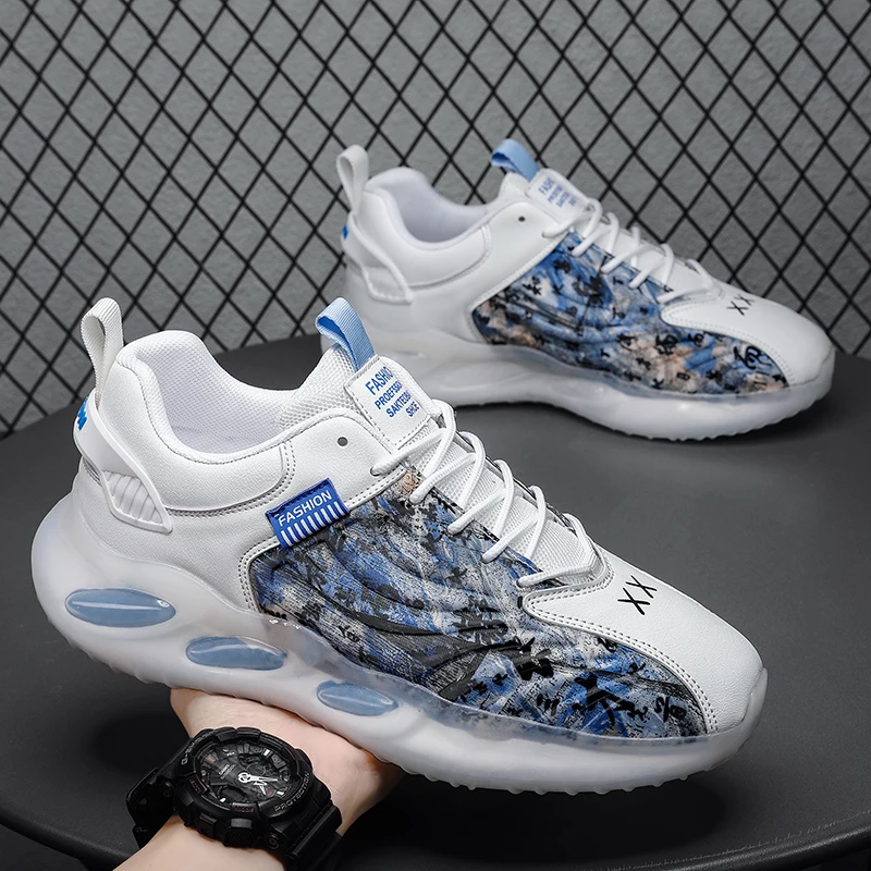 

Модные мужские туфли для папы весны/осени 2025 года — ультрапопулярные модные кроссовки с дышащей сеткой на толстой подошве, стильные и универсальные