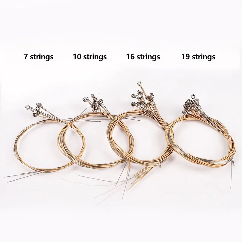 High Quality Durable Brass Lyre Strings 7/10/16/19/21 Replacement Kit for Lyre Harp Laiya Lira Musical Instrument Accessories