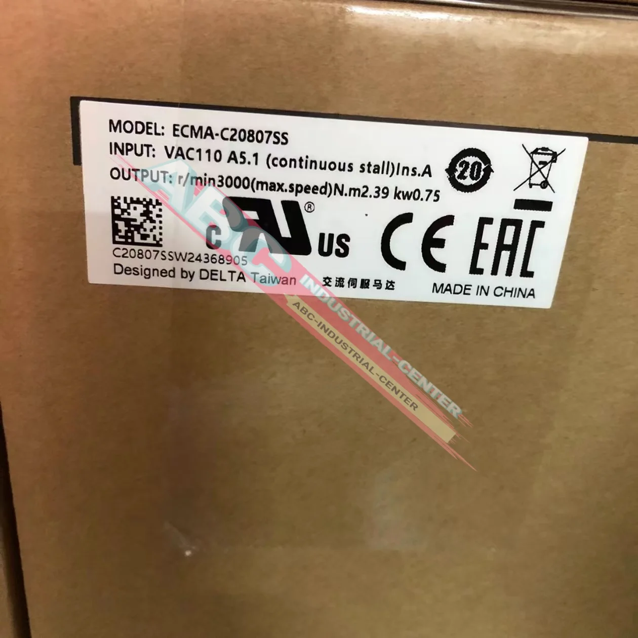 ECMA-C20807SS 100% NUOVO servomotore ECMA-C30807PS
