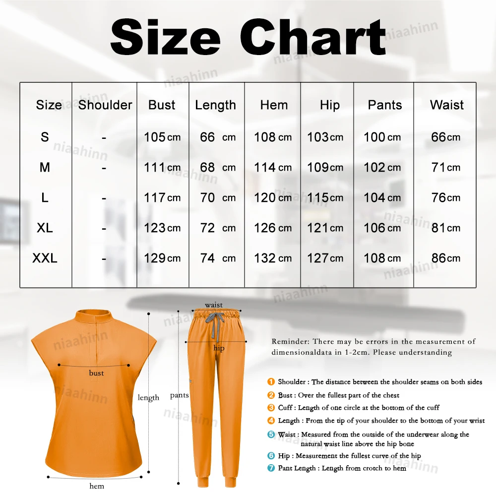 Niaahinn Nurse Uniforms Sets Wholesale Doctor Nurses Dental Hospital Uniform Sets Top Jogger Pants Scrubs Suits 16 Colors Scrubs