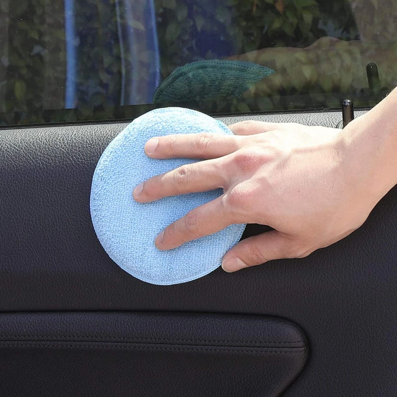 10PCS Soft Microfiber Car Wax Applicator Mitts Polishing Sponge Wax Foam Applicator Pad for Car Cleaning Sponge