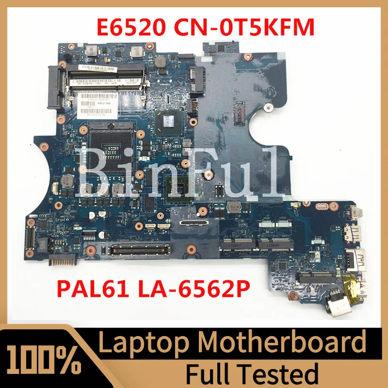 

CN-0T5KFM 0T5KFM T5KFM Mainboard For DELL E6520 Laptop Motherboard PAL61 LA-6561P N12P-NS2-S-A1 100% Full Tested Working Well