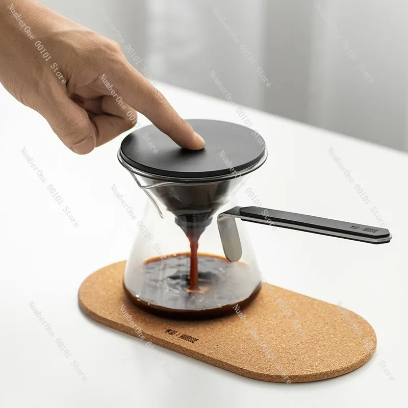 Magnetic Tea Brewing Pot Coffee Steeping Kettle Side Handle Glass Teapot Tea Water Separation Filter Pitcher Fine Mesh Infuser