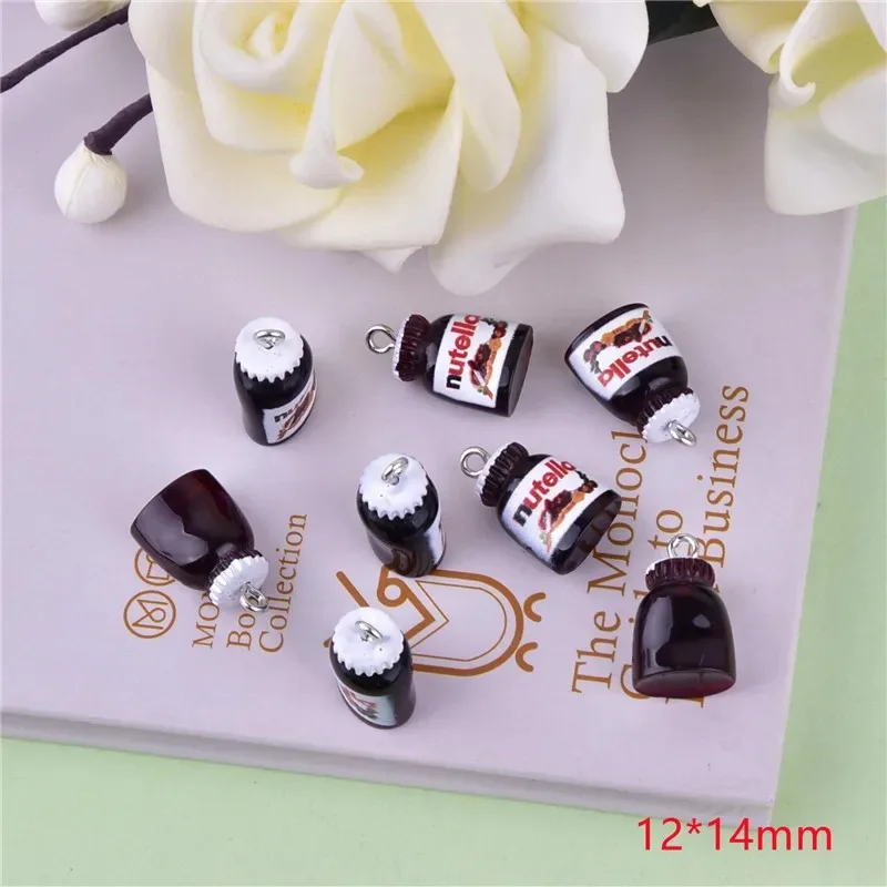 10pcs Mini Bread Spread Resin Charms Funny Cute Food Pendant For Earring Keychains Diy Jewelry Make