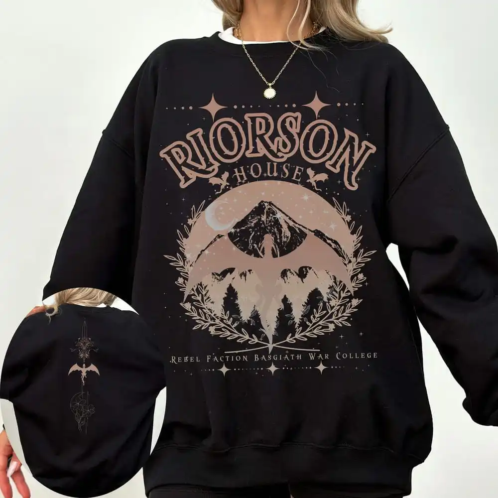 Xaden Riorson House Basgiath War College Sweater Fourth Wing Comfort Sweatshirt Unisex Y2K Pullovers Funny Sweatshirt Streetwear