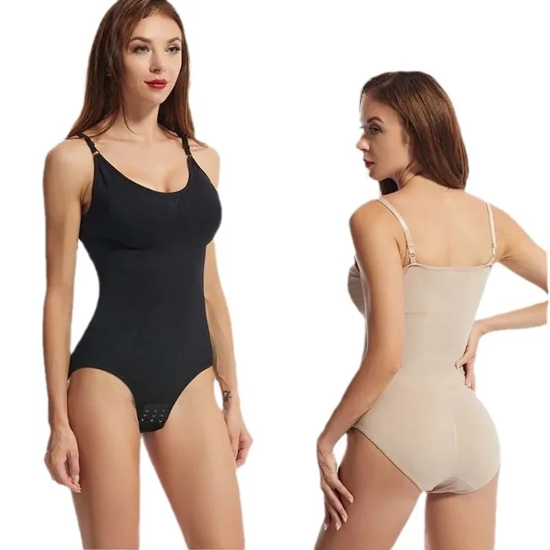 Sling Bodysuit Shapewear for Women Tummy Control Dress One Piece Backless Bodysuit Tops Body Shaper with Built-in Bra