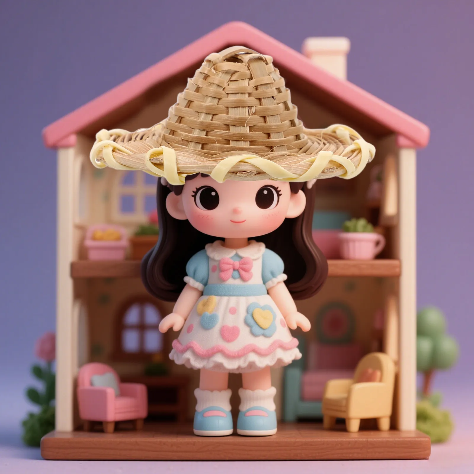 5Pcs Mini Rattan Hats for DIY Crafts Handcrafted Miniature Straw Hats Dollhouse Decoration Sombrero Hat Crafting Essentials