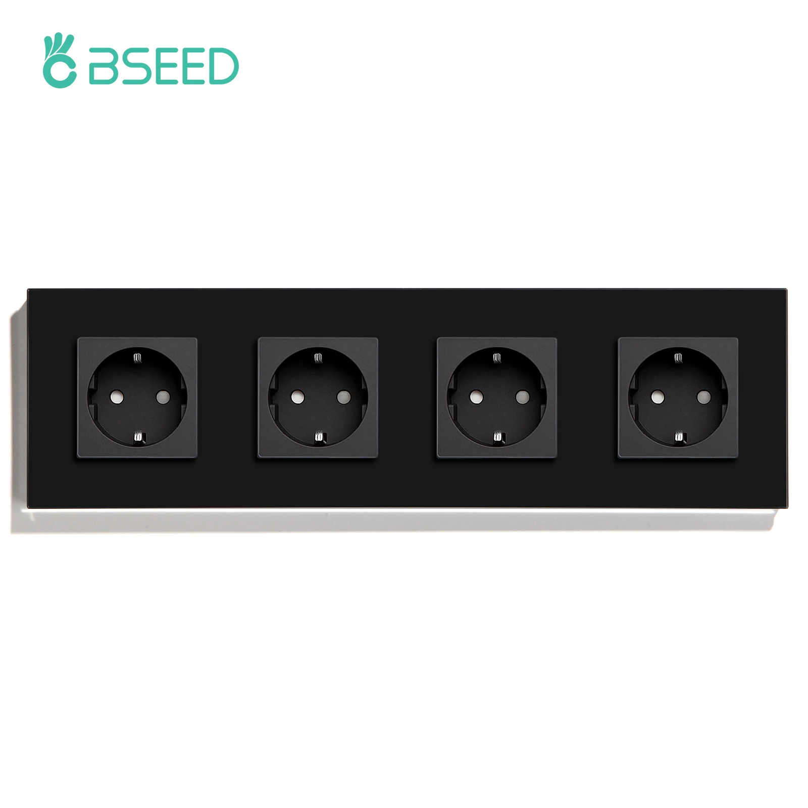 BSEED EU standaard stopcontacten Type-C stopcontacten Stopcontact USB-oplaadpoort Glazen paneel Kinderbescherming 16A
