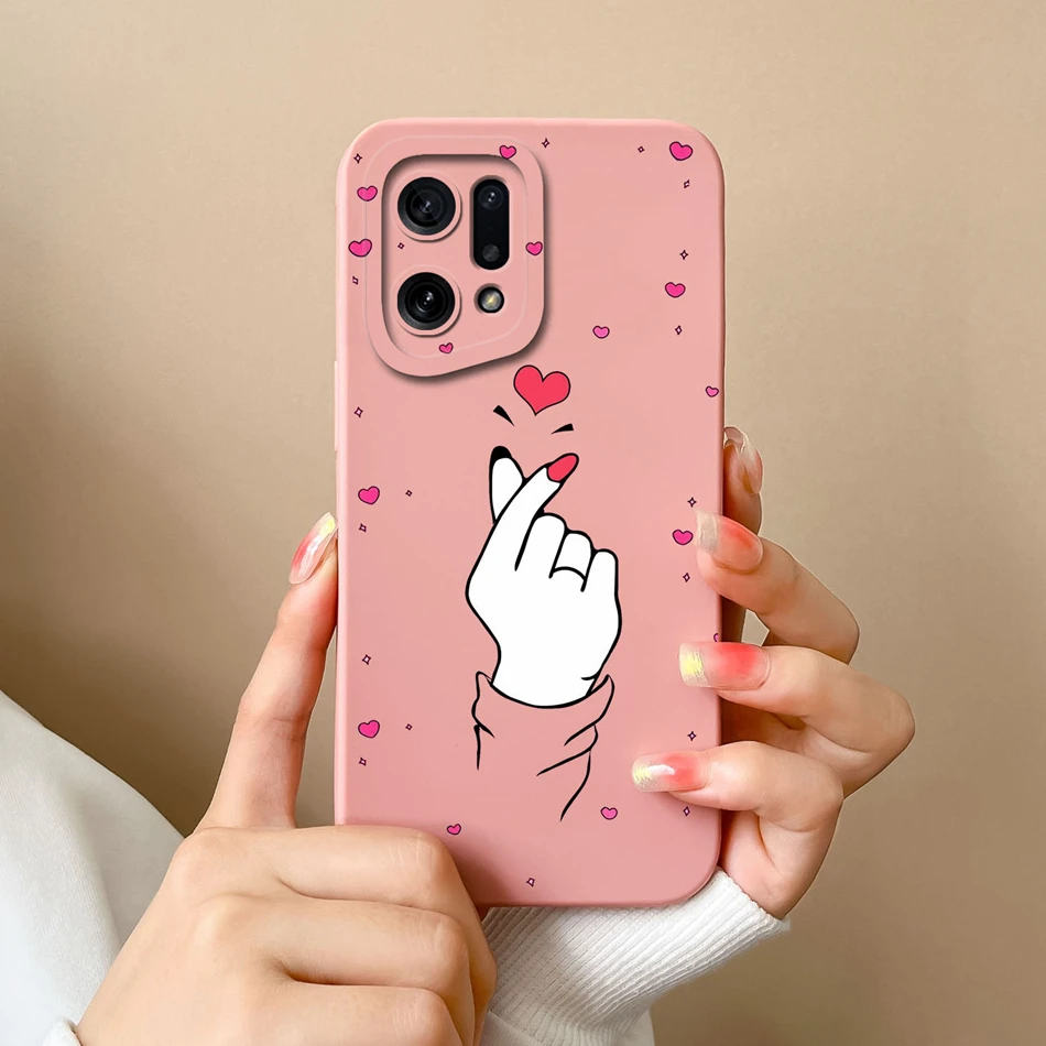 For Oppo Find X5 Pro Lite Phone Case Heart Liquid Silicone Camera Protection Back Cover For Oppo FindX5 X5Pro X5Lite Funda Coque