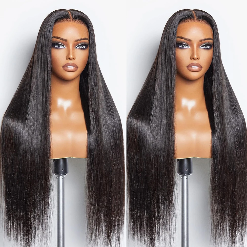 Straight 13x4 Frontal Human Hair Wigs For Women 13X6 Lace Front Wig HD Transparent PrePlucked Brazilian 180% Remy Bone Straight