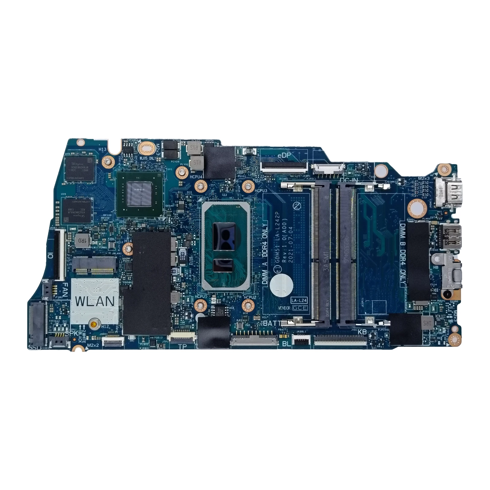

LA-L242P for Dell Vostro 3420 Laptop Motherboard SRK05 i5-1135G7 i7-1165G7 N17S-G5-A 2GB MX350 Mainboard 06HJ0J 03MJRD