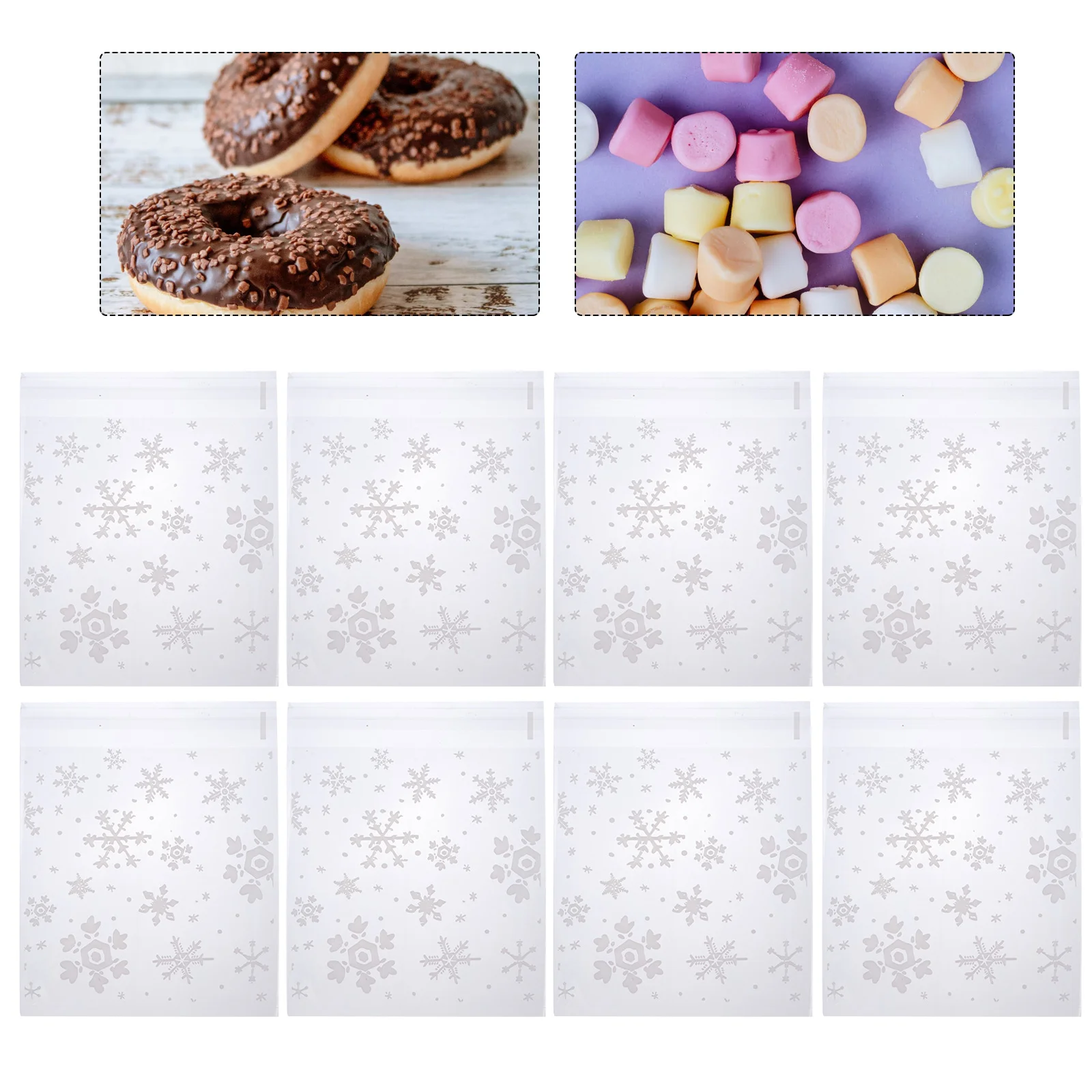 

200 Pcs Baking Bags Self-Adhesive Candy Pouch Storage Cookie Wrapping Gift Biscuit Delicate Package