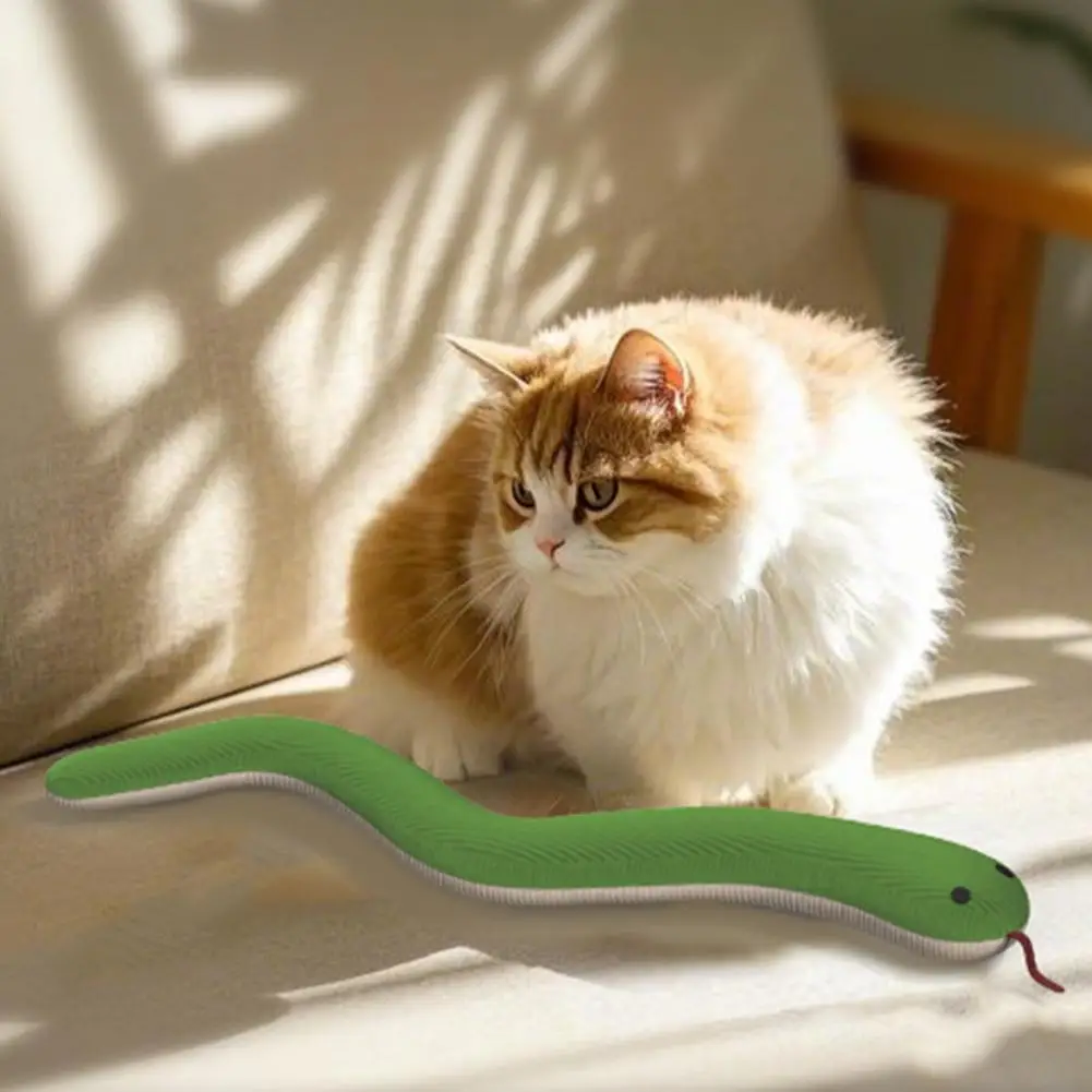 Cat Toy Cat Catnip Snake Toy Catnip Snake Toy for Cats Corduroy Kitten Kicker with Crinkle Paper Indoor Chew Exercise