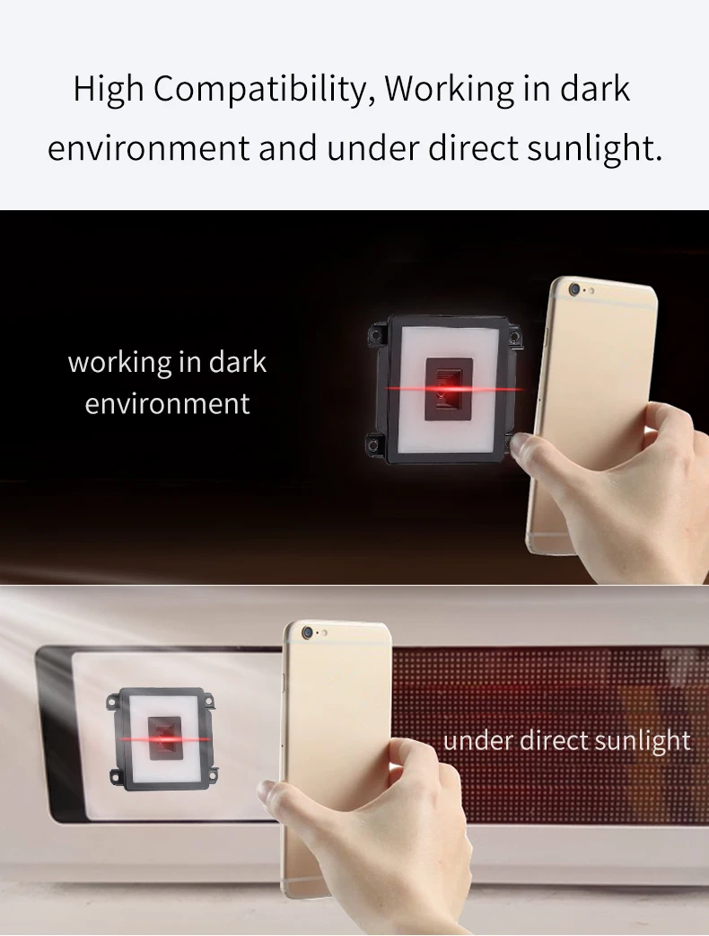 2025 New EP6700ER Long Range 2D QR Code Barcode Scanner Embedded Reader Module USB/RS232/RS485 Interface for Payment QR Code