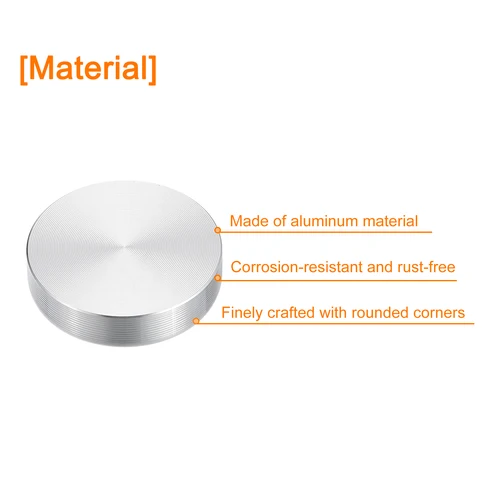 Imagen 2 del producto 8 Uds 30/40/50/60mm de diámetro disco de aluminio M6 M8 M10 rosca forma redonda mesa de vidrio círculo disco adaptador superior Hardware