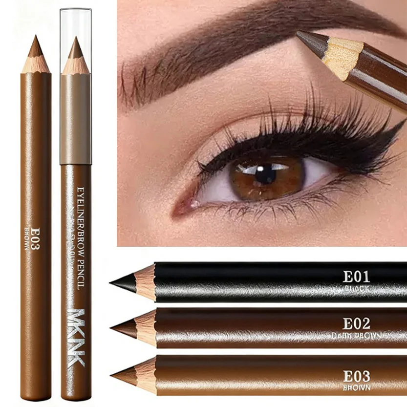 Waterproof Matte Brown Eyebrow Eyeliner Pencil Wooden Hard Core Long Lasting Makeup Durable Eye Brow Pencil Tint Cosmetics