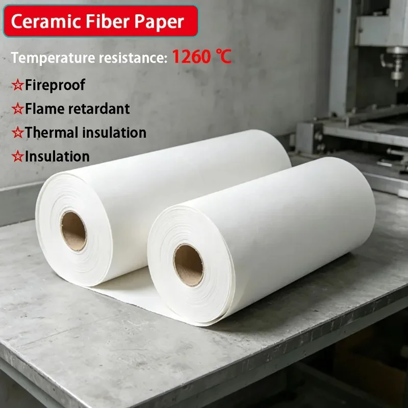 Ceramic Fiber Paper, 1250℃ High Temp Insulation Fireproof Class A Aluminum Silicate Paper Sealing Gasket