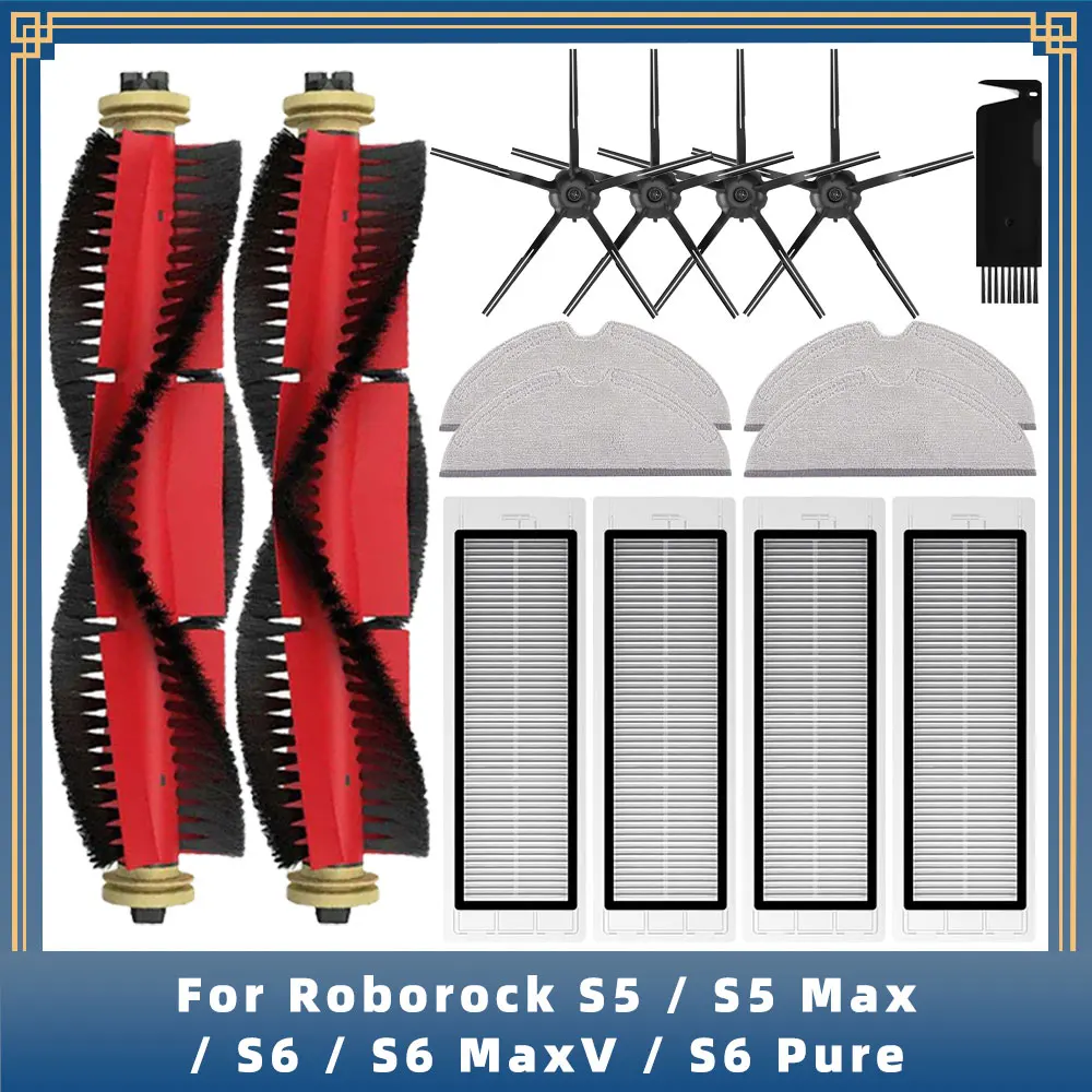 

Запчасти для Xiaomi Roborock S5 S50 S55 S502-02 S5 Max S6 S6 MaxV S6 Pure E4 E5, основная боковая щетка, Hepa фильтр, швабра