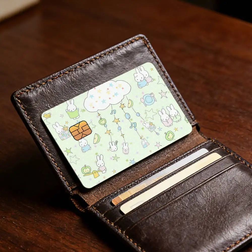 Cartoon-Hasenmotiv, süßes M-Miffy N-Nijntje-Design, exquisite Kartensticker für Debit-, Kredit- und Bankkarten, Schutzhülle, Geschenk für Schüler. – Detail 10
