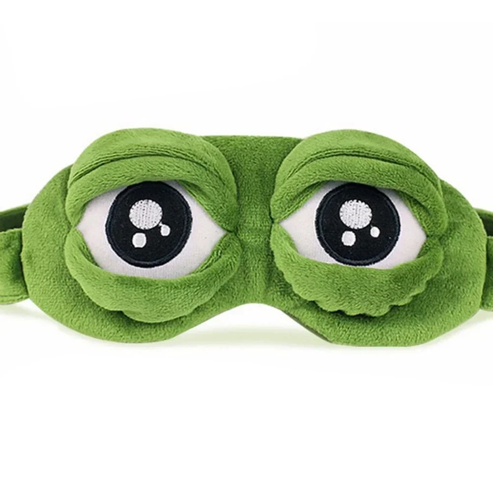 

Men Soft Portable Blindfold Travel Eyepatch 3D Sad Frog Sleep Mask Natural Sleeping Eyeshade Cover Shade Eye Patch Women