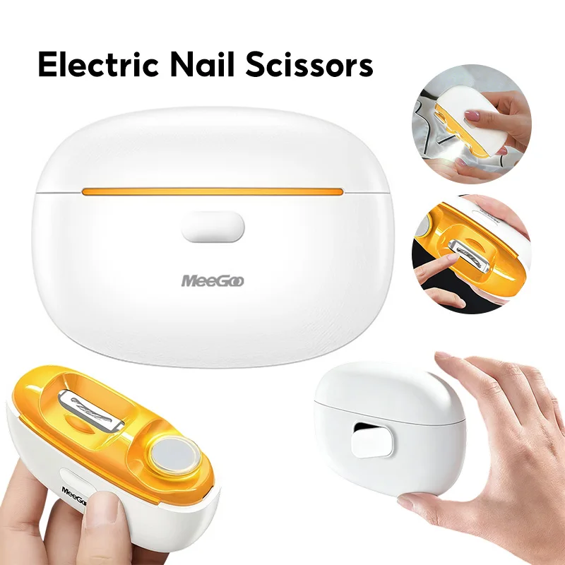 

Electric Nail Clipper Grinding Polishing Automatic Nail Trimmer with LED Light Nail Cutter Manicure for Adult Baby Rechargeable