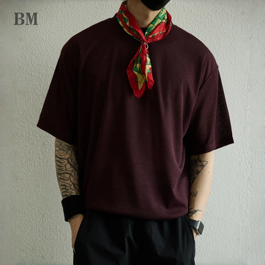 

T Shirt Mens Summer Ultra Thin Smooth Soft Comfortable Moisture Wicking Breathable Loose Fit Crew Neck Short Sleeve Trendy Tee