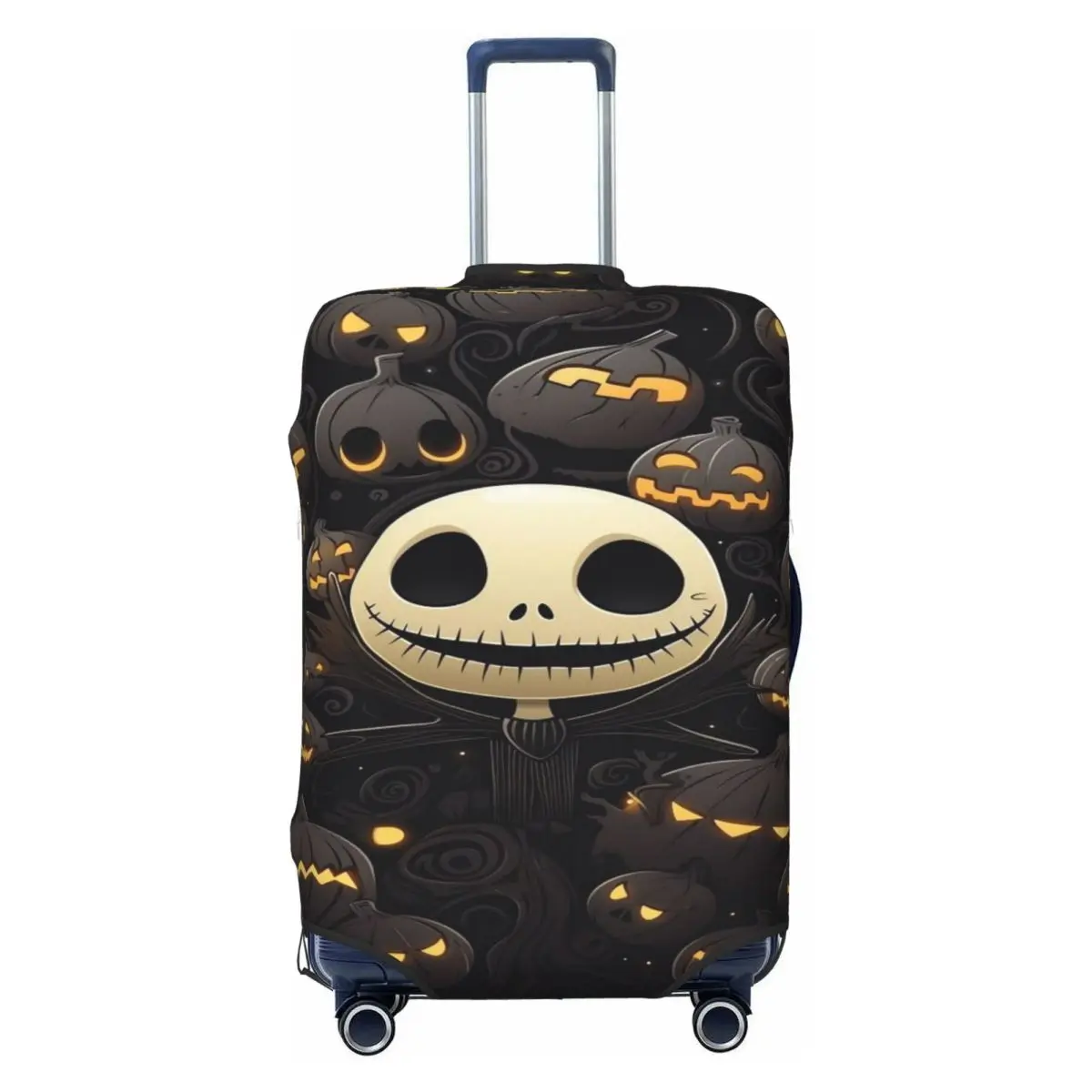

Забавный чехол для чемодана с изображением Джека Скеллингтона из фильма «Хэллоуин», эластичный защитный чехол для дорожного чемодана