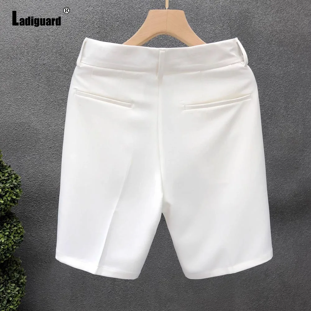 2025 Mens Elegant Formal Party Wedding Suit Shorts Sexy Double Buttons Up Naples Shorts Men's Stand Pocket Casual Half Pants New