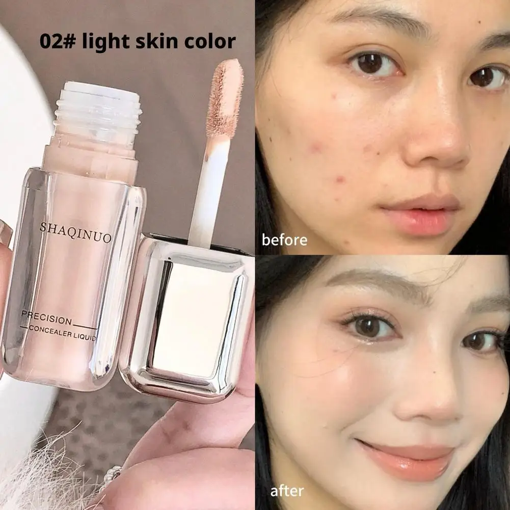Marcas de acné, manchas, ojeras, corrector líquido de larga duración, corrector líquido de precisión de 3 colores, cosmético para mujer