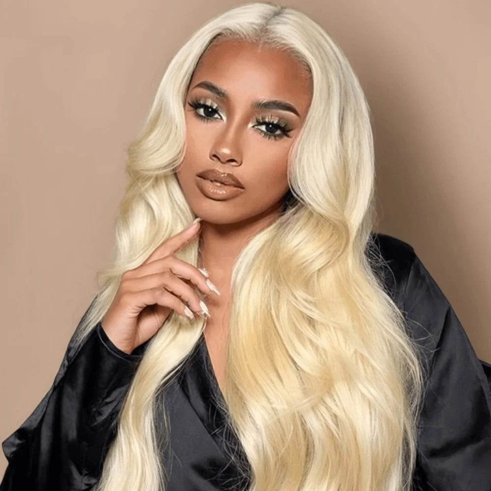 Body Wave 613 Human Hair Wigs 13x6 13x4 Hd Lace Frontal Wigs 30 Inch 220 Density Loose Body Wave Brazilian Human Hair PrePlucked image 2