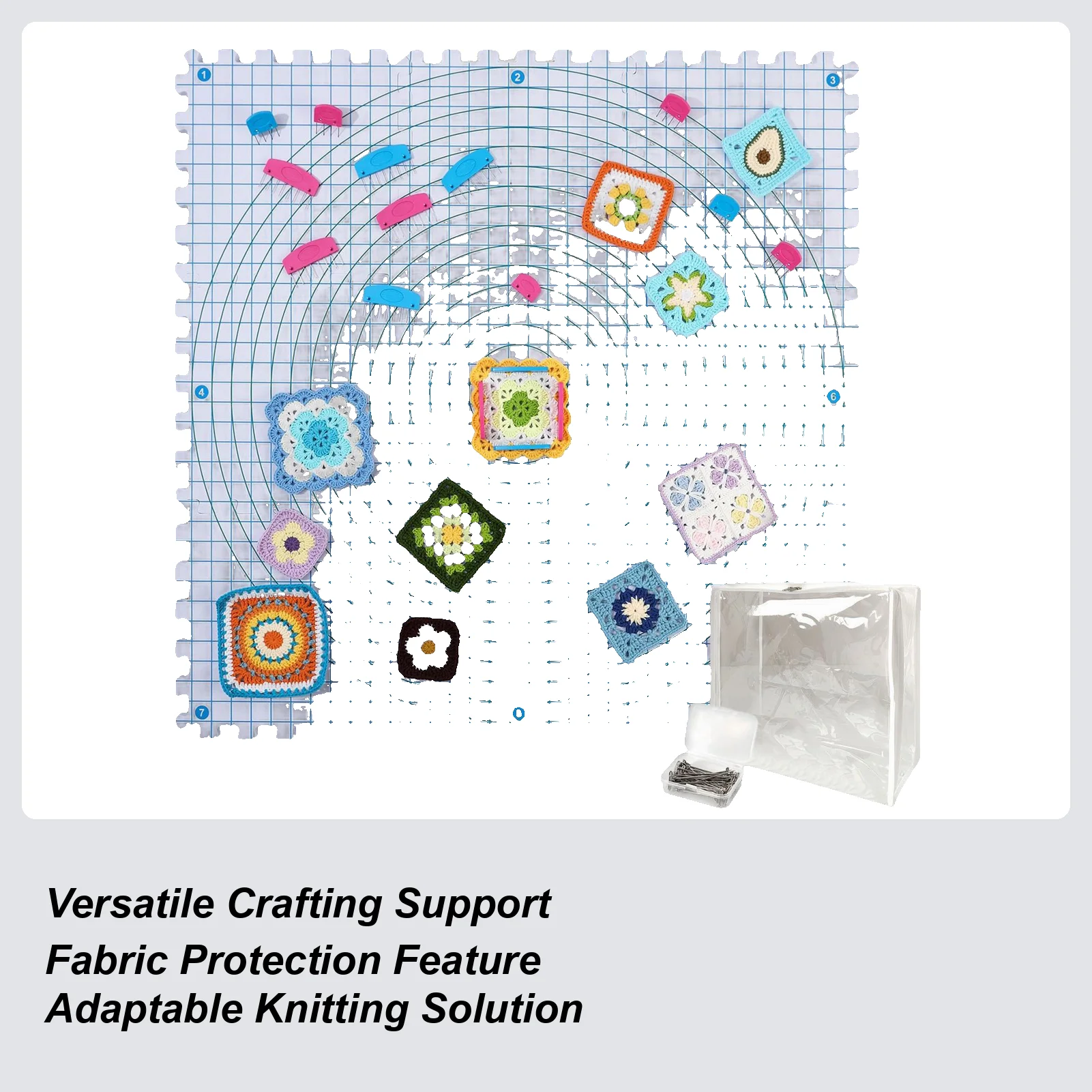 

Knitting Blocking Mats And Pins Square Crocheting Tool Crocheting Blocking Boards For Knitters Crocheters Fiber Artists Garments