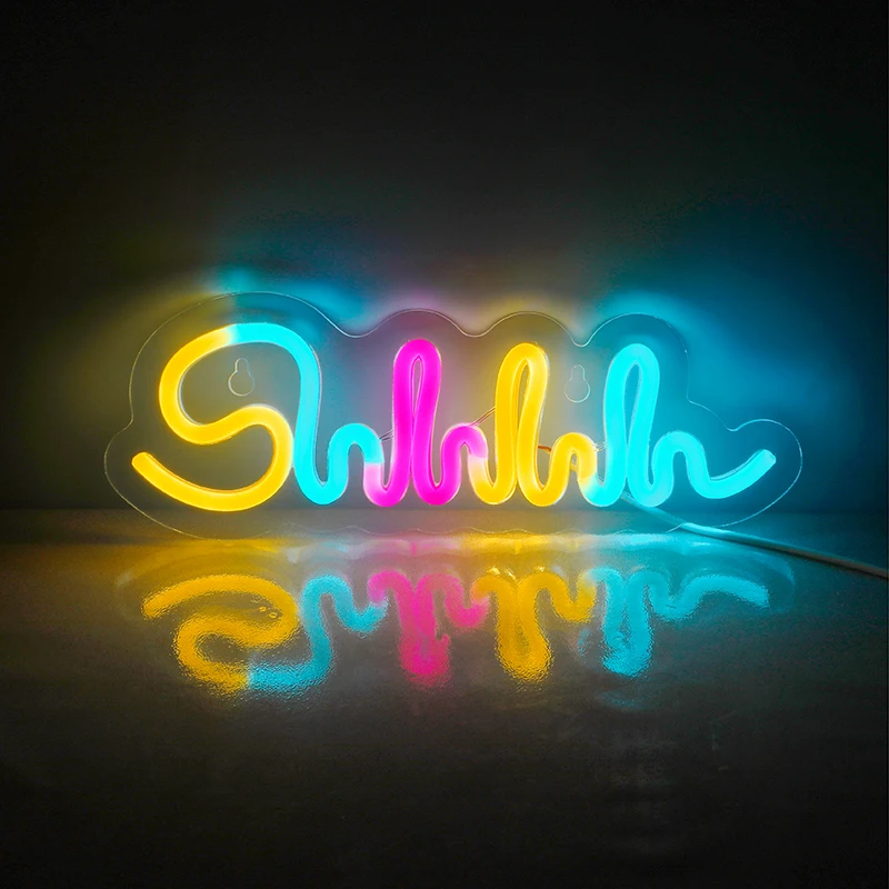 Shhhh LED Neon Sign USB Power Neon Light For Game Room Wedding Birthday Party Decoration Children's Room Night Light Wall Decor