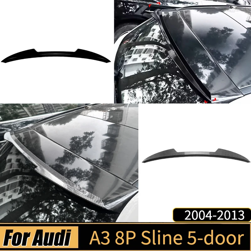 

Задний спойлер на крышу для Audi A3 8P Sline 5-дверный 2004-2013 багажник автомобиля, крыло, губа, хвостовое плавник, защитная крышка, аксессуары для внешней тюнинга