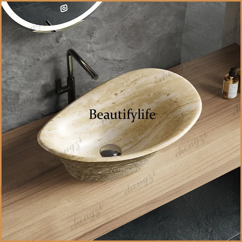 NQ52 Medieval style marble table basin wash basin designer high-end art wash basin