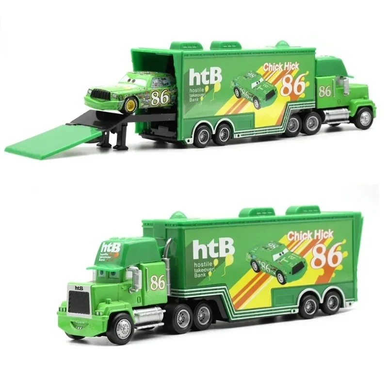 2026 Neues Disney Pixar Cars And Truck Set Lightning Mcqueen Uncle Mack Model Trucks Rennwagen Neujahr Geburtstagsgeschenk für Kinder