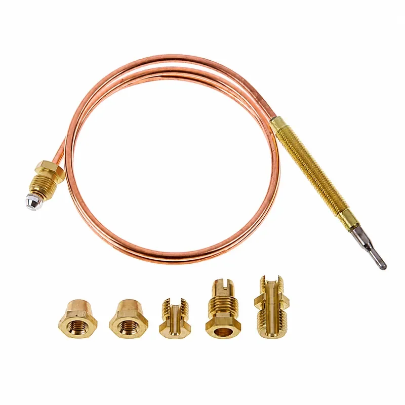 Gas Thermocouple Valve Heat Sink 60cm 120cm for Hot Water Boiler Gas Oven Sensitive Appliances Cooking Stove Replacement