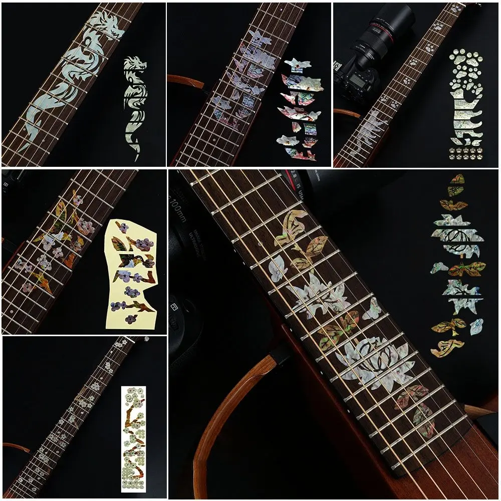 Instrument Decorations Electric Guitar Parts Cross Inlay Decals Ultra Thin Stickers Fretboard Sticker Guitarra Accessories