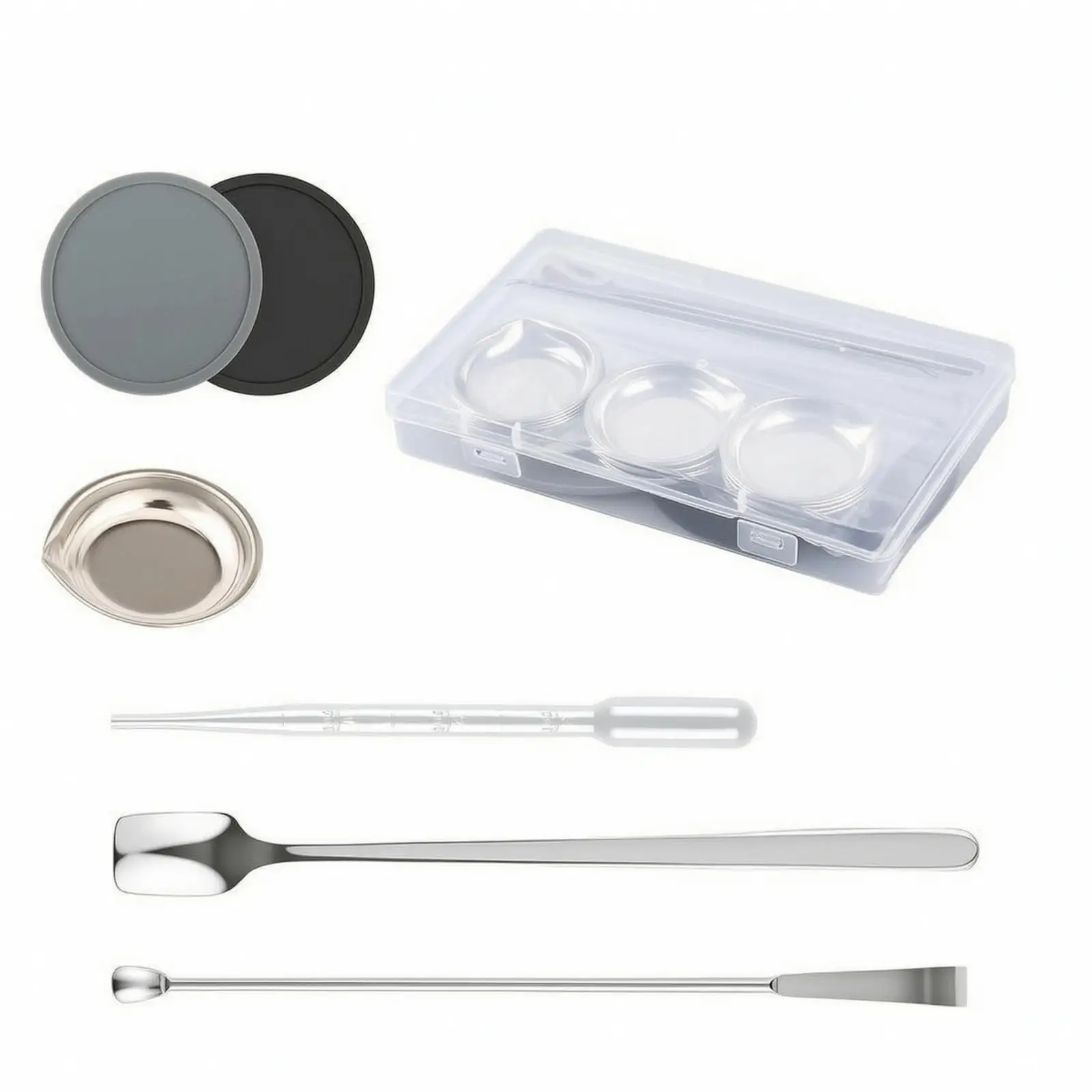 Paint Mixing Trays with Droppers Reusable Stainless Steel Paint Palette with Stirrers Model Palette Professional Precision