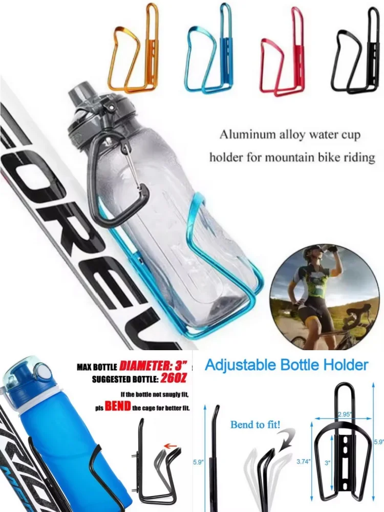 AliExpress Aluminum Alloy Bicycle Bottle Holder Lightweight Universal Road Mountain Bike Water Bottle Rack Mount