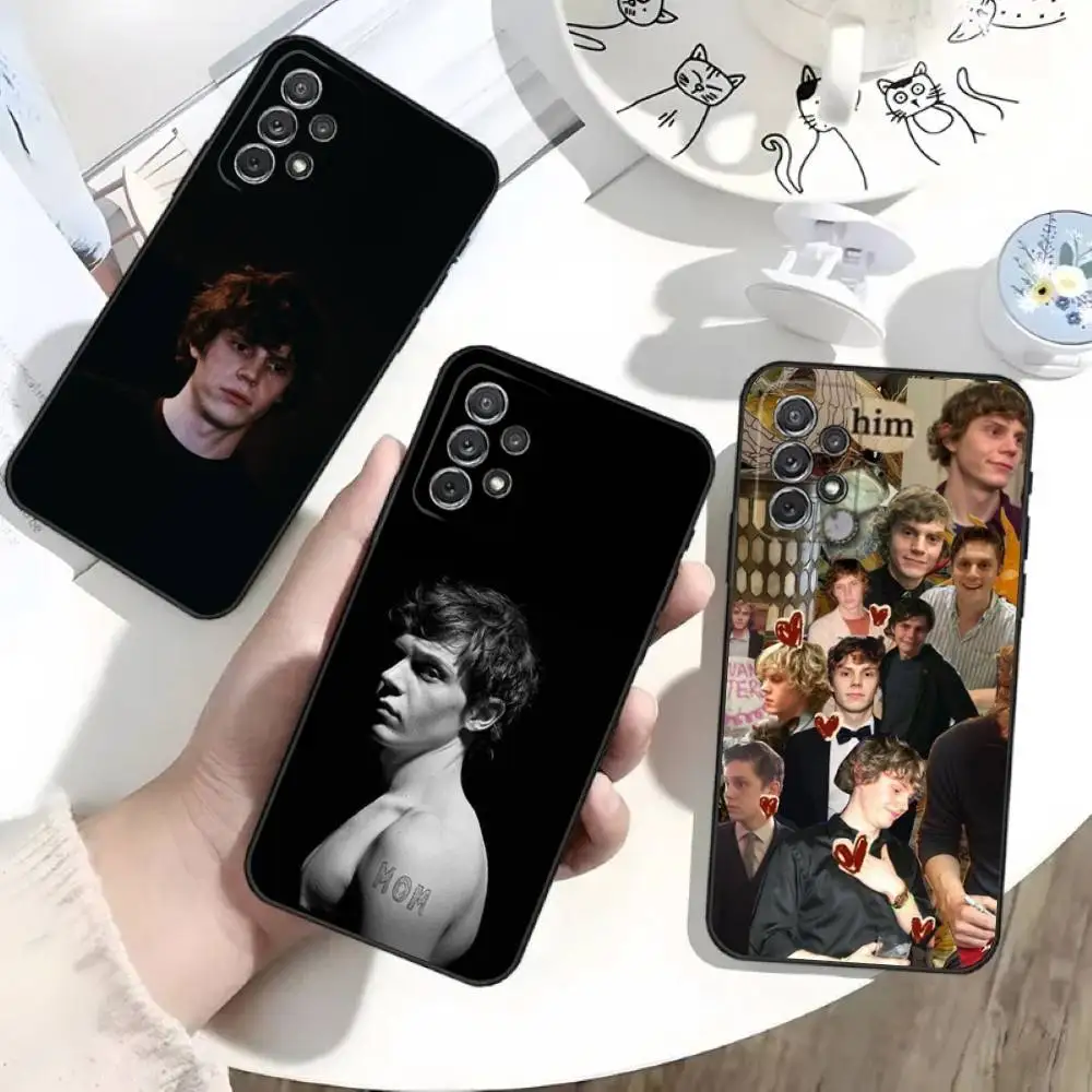 

Чехол для телефона E-Evan Peters для Samsung S25, S24, S21, S22, S23, S30, Ultra, S20, Plus,Fe,Lite, Note, 10 черных мягких чехлов